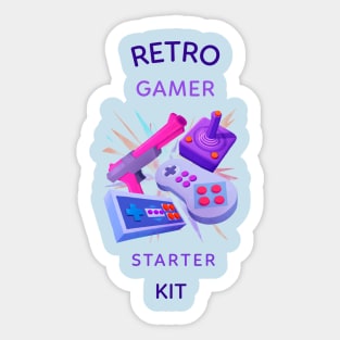 retro gamer starter kit geeky Sticker